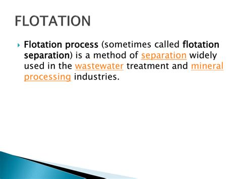 Image result for Flotation Example