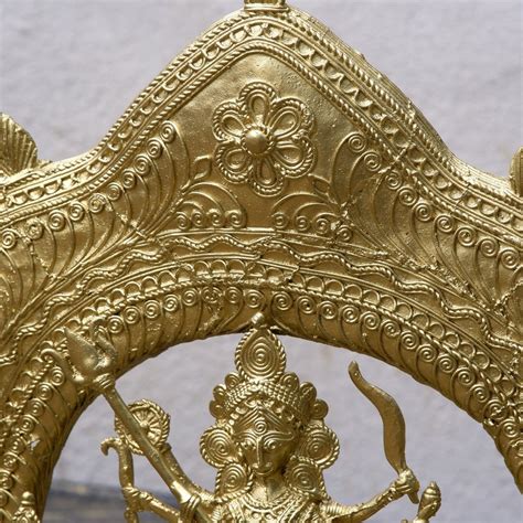 Shop Premium Dhokra Durga Brass Table Decor from Sowpeace