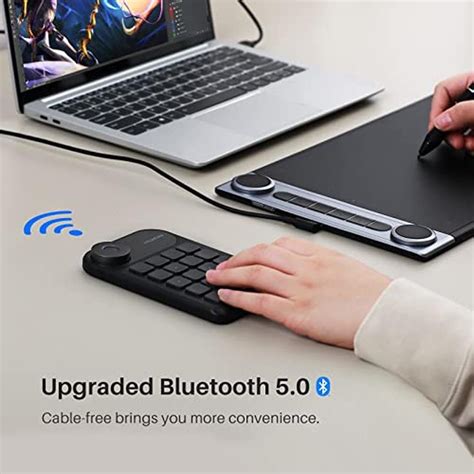 HUION Keydial Mini | Bluetooth Programmable Keypad with 5 Dial Keys ...