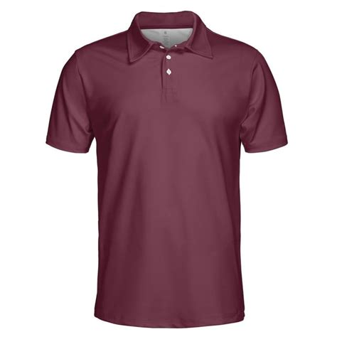 Maroon Polo Shirts for Men Moisture Wicking Short Sleeve Golf Shirt ...