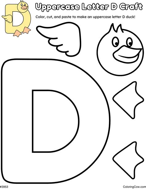 Uppercase Letter D Duck Craft