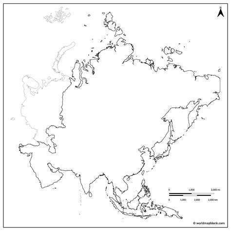 Printable Blank Map Of Asian Countries