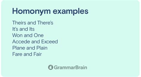 Image result for What Is Homonym a Examples