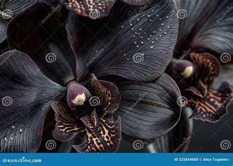 Orchid On Black Background Stock Image | CartoonDealer.com #103256203