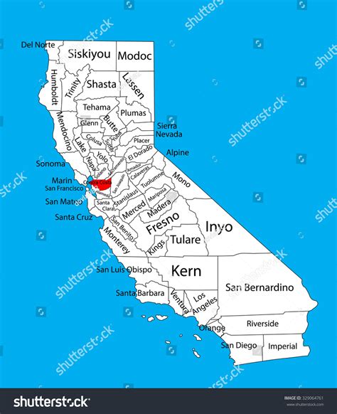 Contra Costa County California United States Stock Vector (Royalty Free ...
