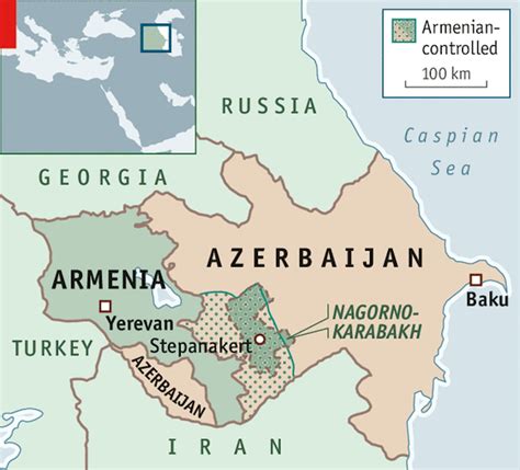Map Of Azerbaijan Nagorno Karabakh