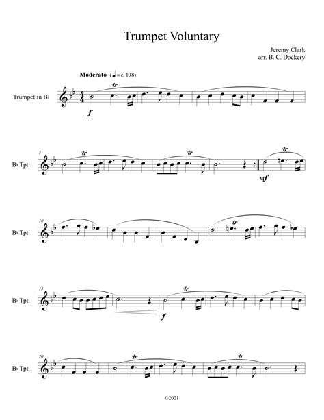 Trumpet Voluntary (Trumpet Solo) (arr. B. C. Dockery) by Jeremy Clark ...