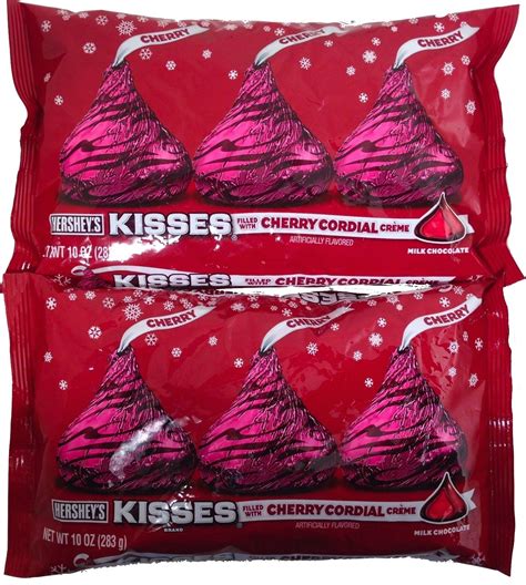 Amazon.com: Holiday Hershey's Kisses Milk Chocolate with Cherry Cordial ...