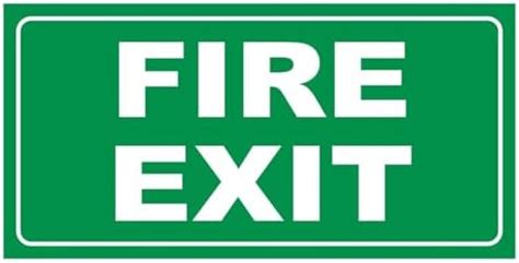 Vijay Art FIRE EXIT AREA Signboard - Premium 5mm Sunboard Sheet with ...