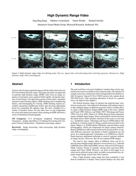 Image result for High Dynamic Range Tutorial