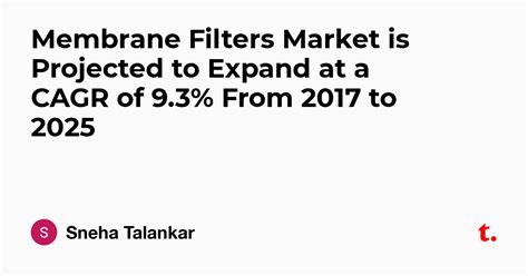 Membrane Filters Market is Projected to Expand at a CAGR of 9.3% From ...