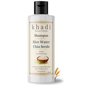 Buy Khadi Rice Water & Chia Seed Shampoo | Natural Damage Repairment ...