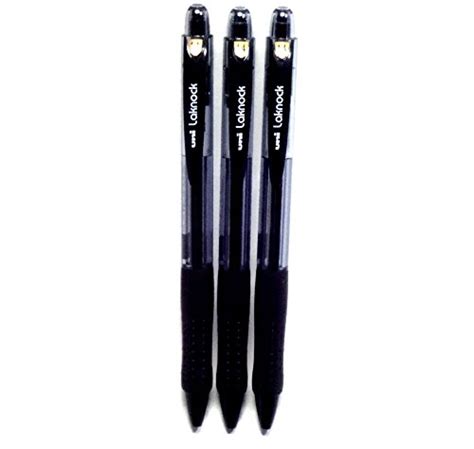 Buy Uni-ball Laknock Ballpoint Pen Black, 1.4 mm, 3 pens per Pack ...