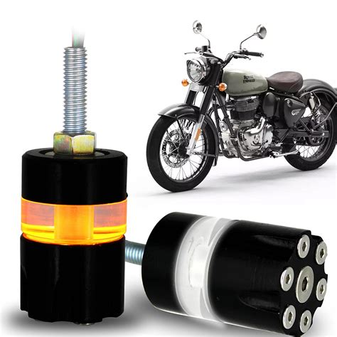 OTOROYS Revolver Handle Bar LED Light Side Weights Handle Grip End ...