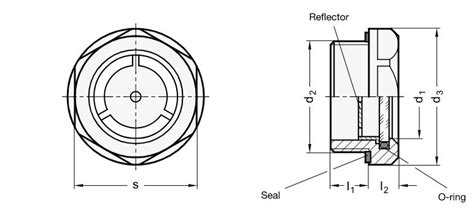 743-14-G1/2-A | Sight Glasses - Aluminum, Float Glass, GN 743 Series ...