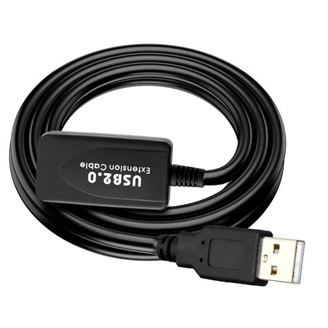 Storite 5M Active USB 2.0 M to F USB Extension Cable,Gold-Plated AWG24 ...
