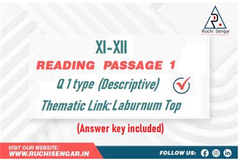 XI - First type - Descriptive Passage1 & 10 Qs