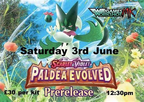 Pokemon Paldea Evolved Pre-Release, Wargames Workshop MK, Milton Keynes ...