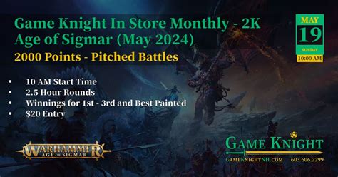 Game Knight In Store Monthly - 2K Age of Sigmar (May 2024), 1461 ...
