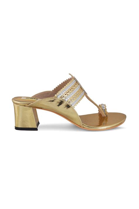 Classic K Block Heel Gold – Stoffa Style