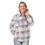 Free Country Women's Cream Heather Plaid Medium Weight Fleece Shirt ...