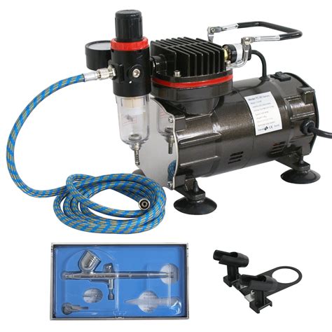 Buy ZENY Dual-Action Air Compressor Airbrushing Painting Kit with Gun ...