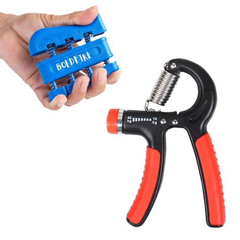 Buy BoldFire Hand Grip Strengthener Kit (2-Pack) – Adjustable (10kg ...