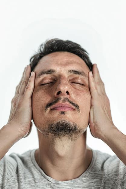 Portrait of rejuvenating head massage serenity | Premium AI-generated image
