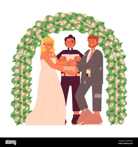 Catholic wedding vows flat concept vector spot illustration Stock ...