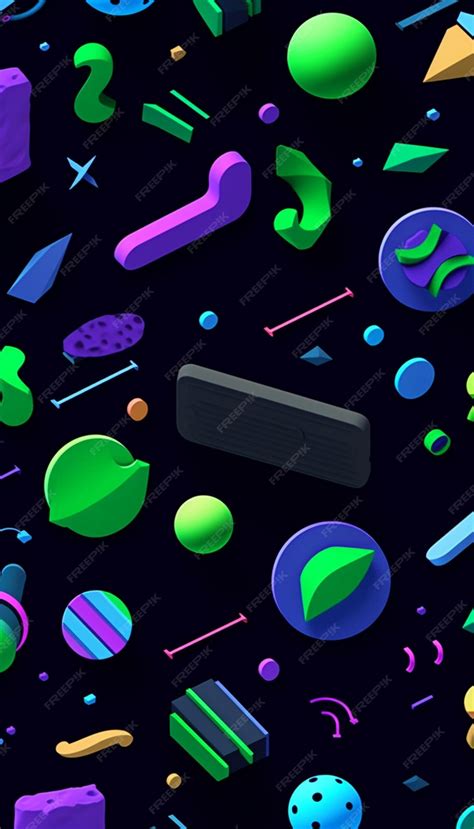 Premium Photo | A black and green screen with a black background with a ...