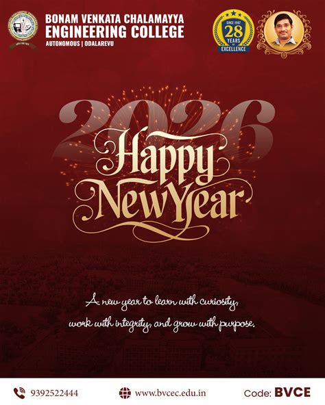 BVCE (Autonomous), Odalarevu wishes everyone a Happy and Prosperous New Year 2026. - BVC ...