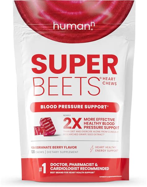 Amazon.com: humanN SuperBeets Heart Chews - Nitric Oxide Production and ...