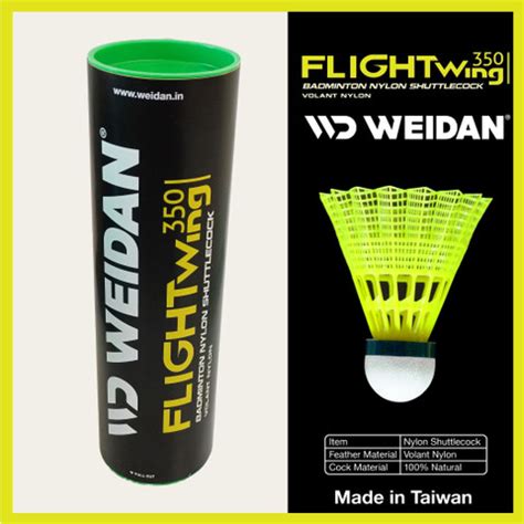 WEIDAN FW 350 Flight Wing 350 Nylon Badminton Shuttlecock Nylon Shuttle ...