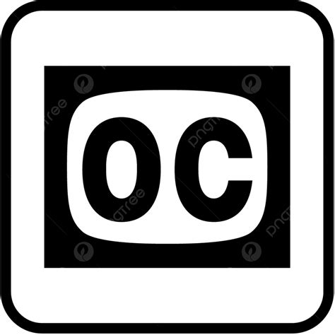 Open Captioning Black And White, Captioning, Black, Pictogram PNG and ...