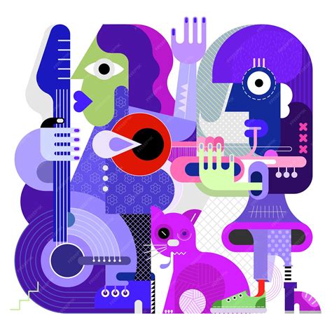 Vector illustration musicians | Premium Vector