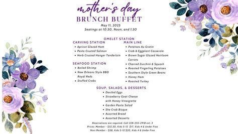 Mothers Day Brunch Buffet, 7600 Country Club Cir, Diamondhead, MS ...