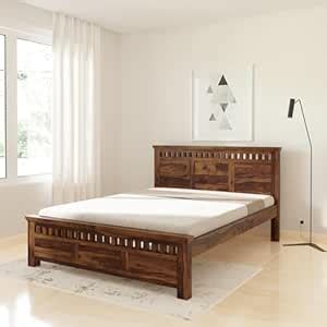 AMBICA WOODMART A Beautiful Solid Sheesham Queen Size Bed | Without ...