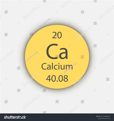 Calcium Symbol Chemical Element Periodic Table Stock Vector (Royalty ...