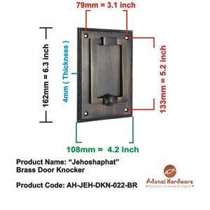 Quality "Jehoshaphat" Brass Door Knocker - Adonai Hardware