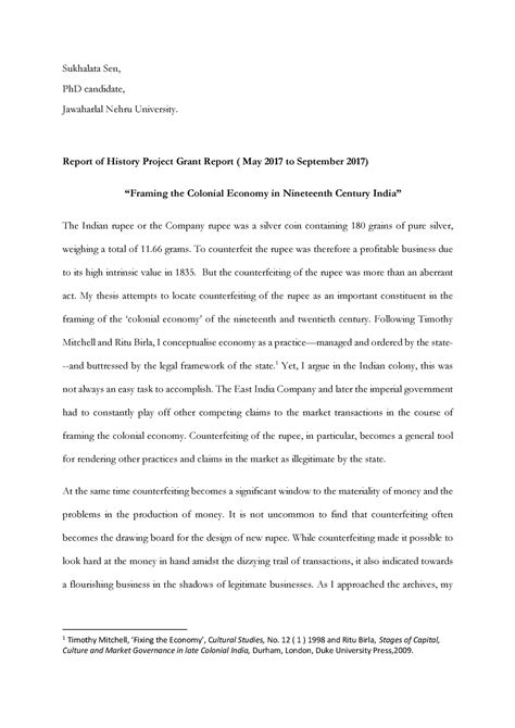 Sen - Sukhalata Sen, PhD candidate, Jawaharlal Nehru University. Report ...