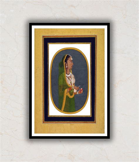 An Amicable Hostess Rajasthani Portrait Art Painting For Home Wall Art ...