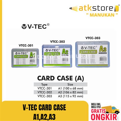 Jual Card case V-tec ukuran A1 A2 A3 ( isi 20 ) || KEPLEK Mika Id card ...