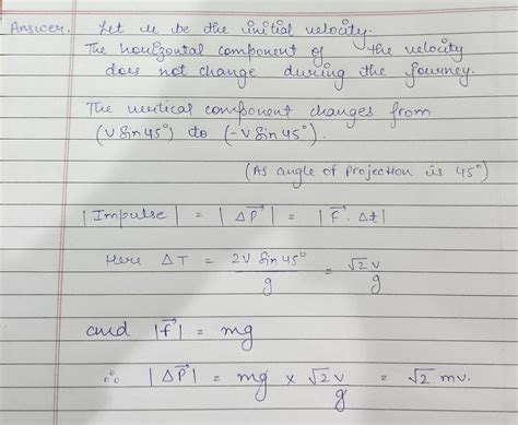 A Projectile of mass m is fired with velocity v from the point P at the ...