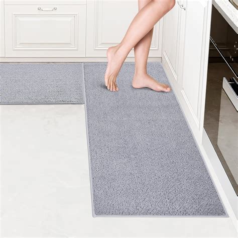 Amazon.com: PURRUGS Machine Washable Kitchen Rug Set of 2, Non-Slip ...