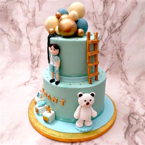 Boy With Balloon Cake | 1st Birthday Cake | Order Custom Cakes in ...