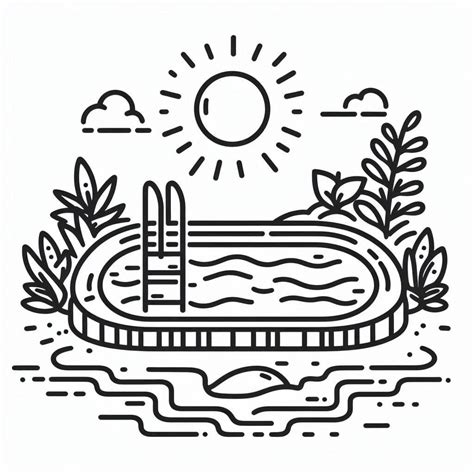 Swimming Pool Printable coloring page - Download, Print or Color Online ...