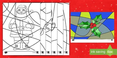 Christmas Cubism Art Activity
