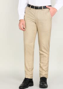 PETER ENGLAND Regular Fit Men Maroon Trousers - Buy PETER ENGLAND ...