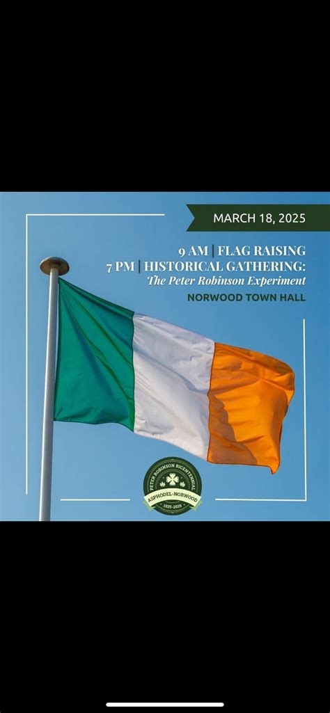 Peter Robinson Bicentennial Flag-Raising, Asphodel-Norwood Township ...