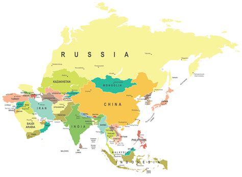 Asia Map - Guide of the World